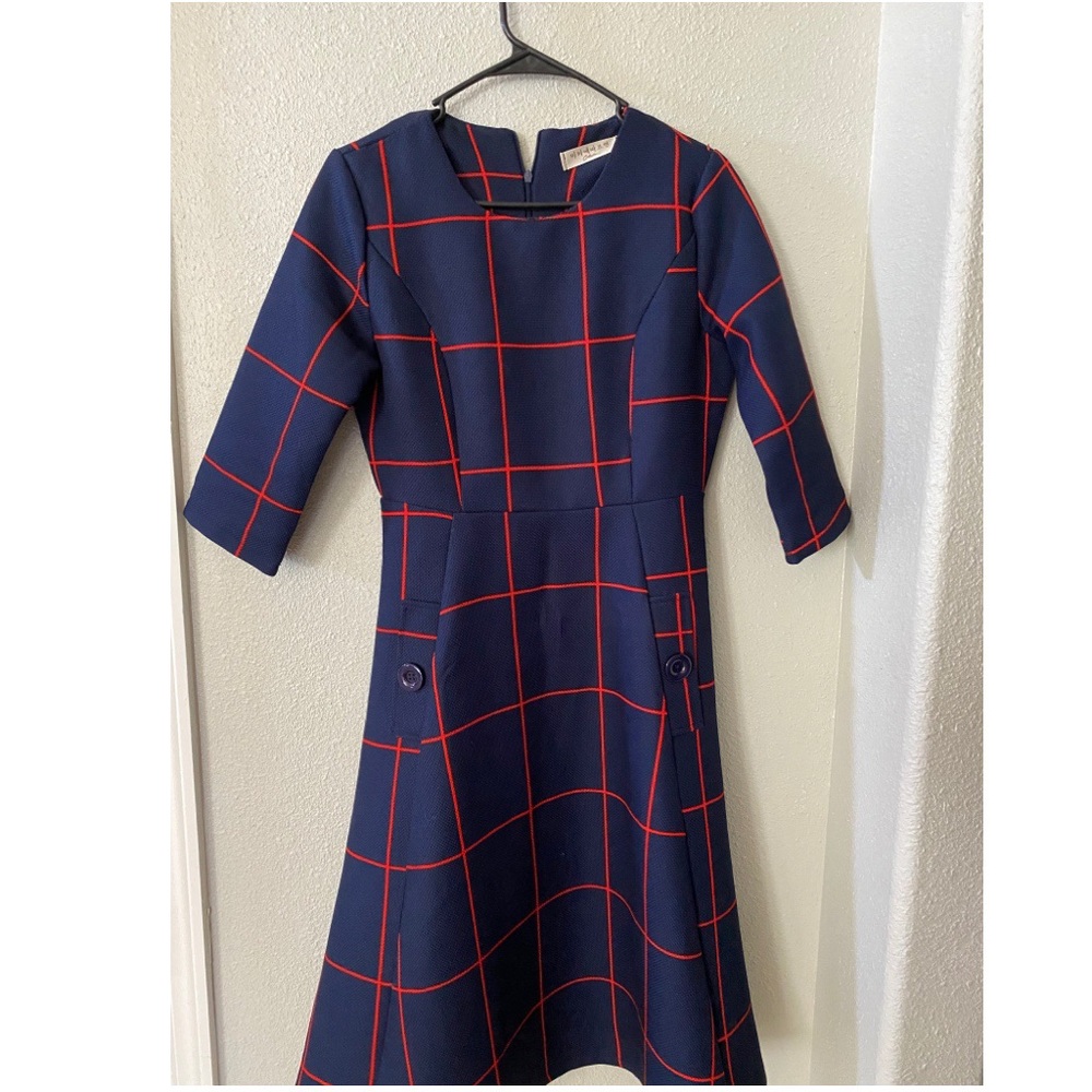 Vintage Inspired Navy Dress